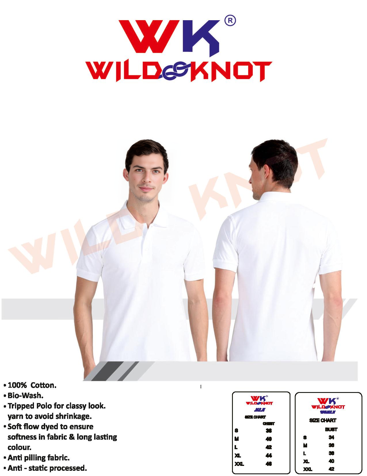 WILD KNOT PREMIUM COTTON 1 FREE LOGO  - T Shirt Printing Kukatpally