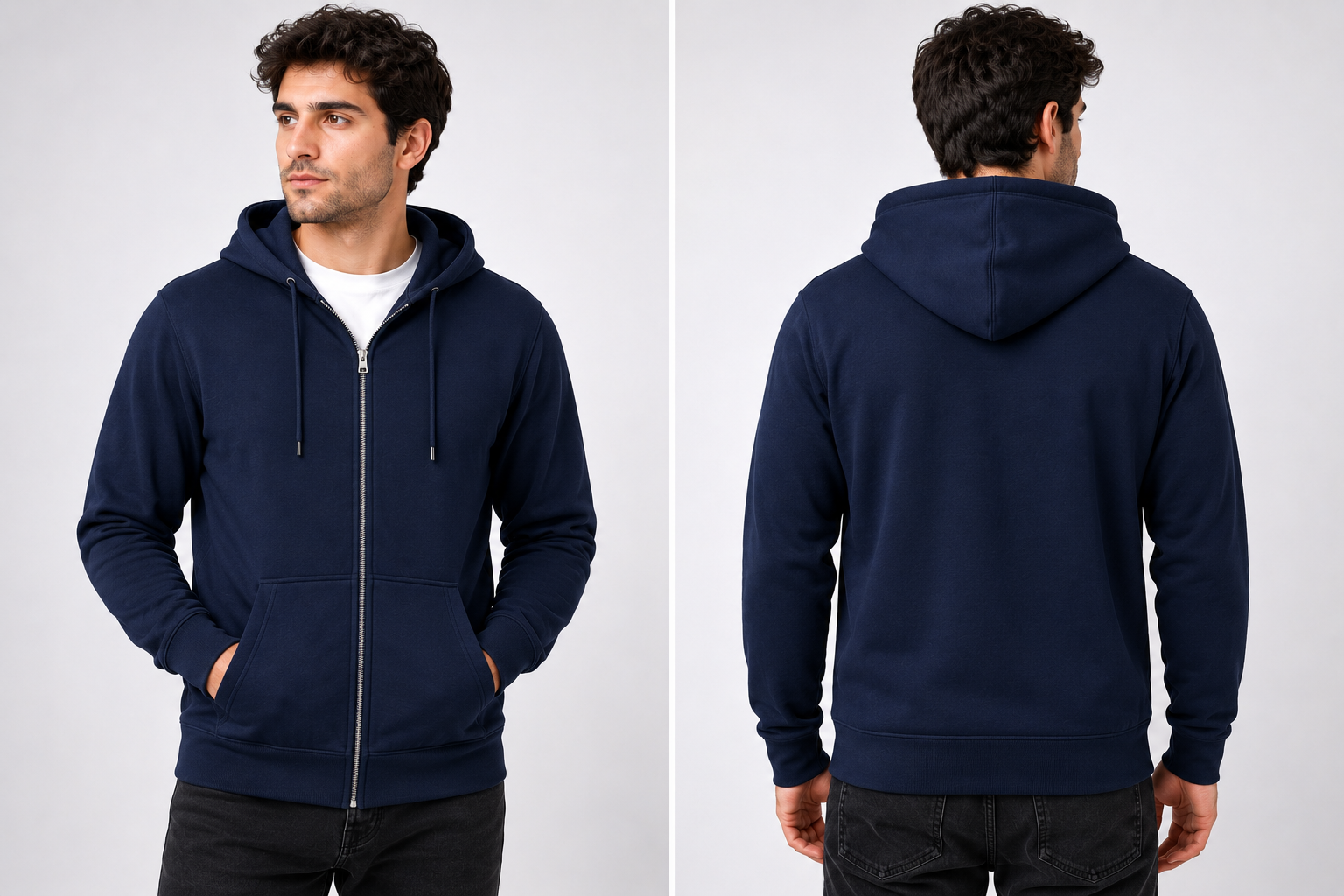 NAVY BLUE 350 GSM PC HOODIE