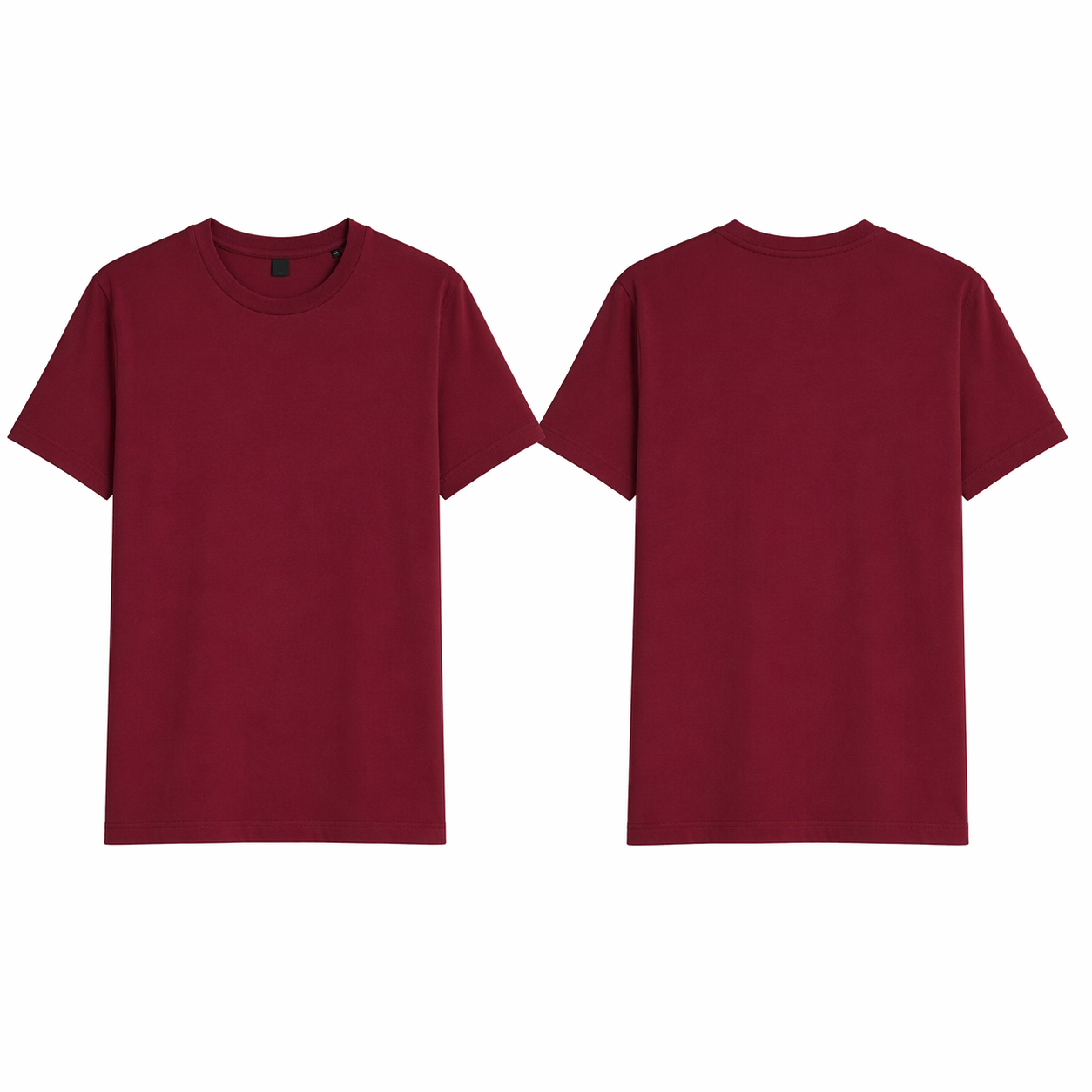 Round Neck Maroon 100% cotton